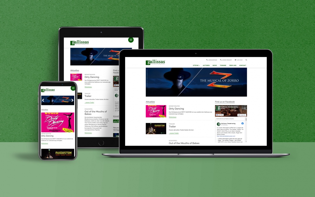 Gallissas Website: Drupal Webdesign aus Berlin