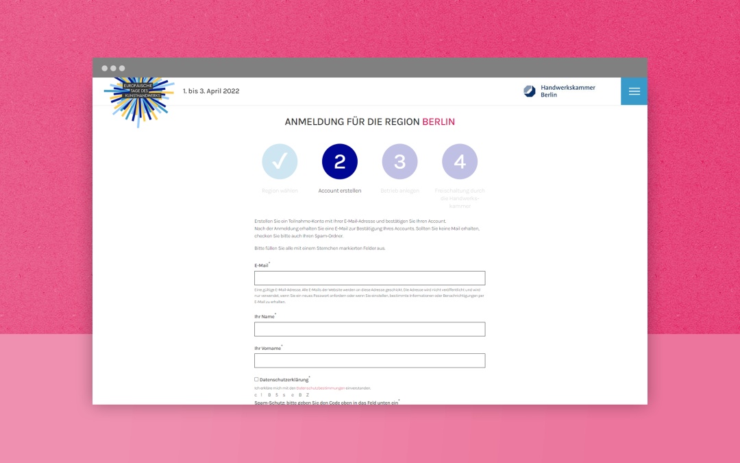 Responsive Website der Kunsthandwerkstage (Screenshot 3)