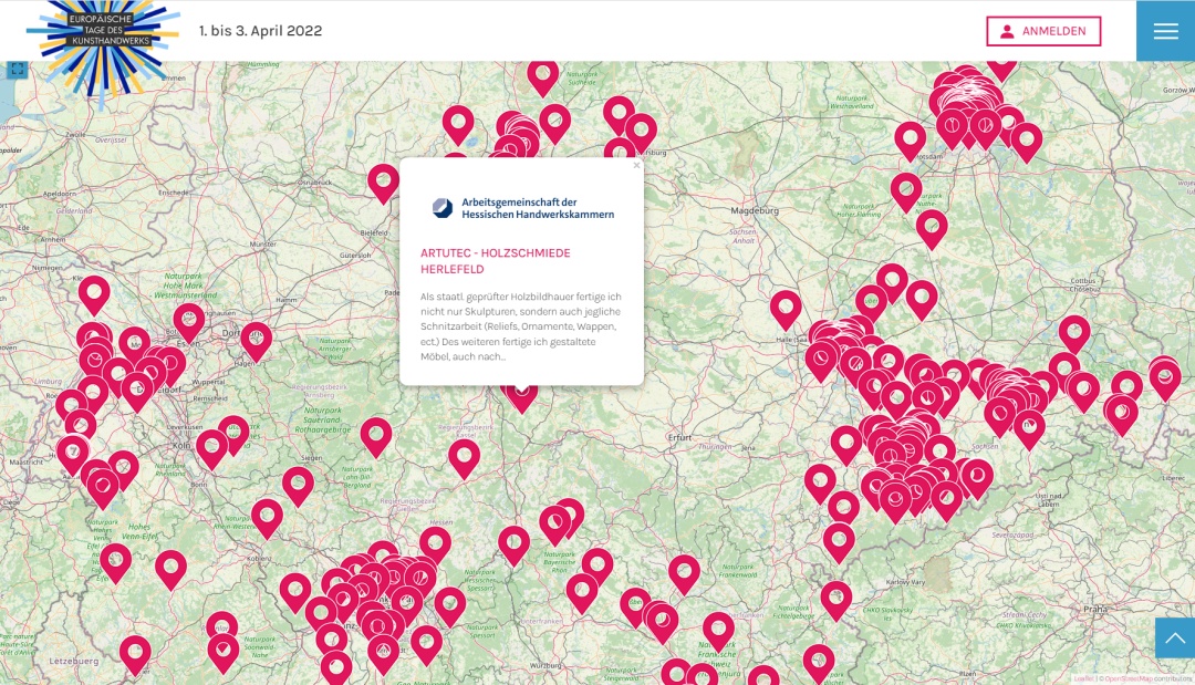 Responsive Website der Kunsthandwerkstage