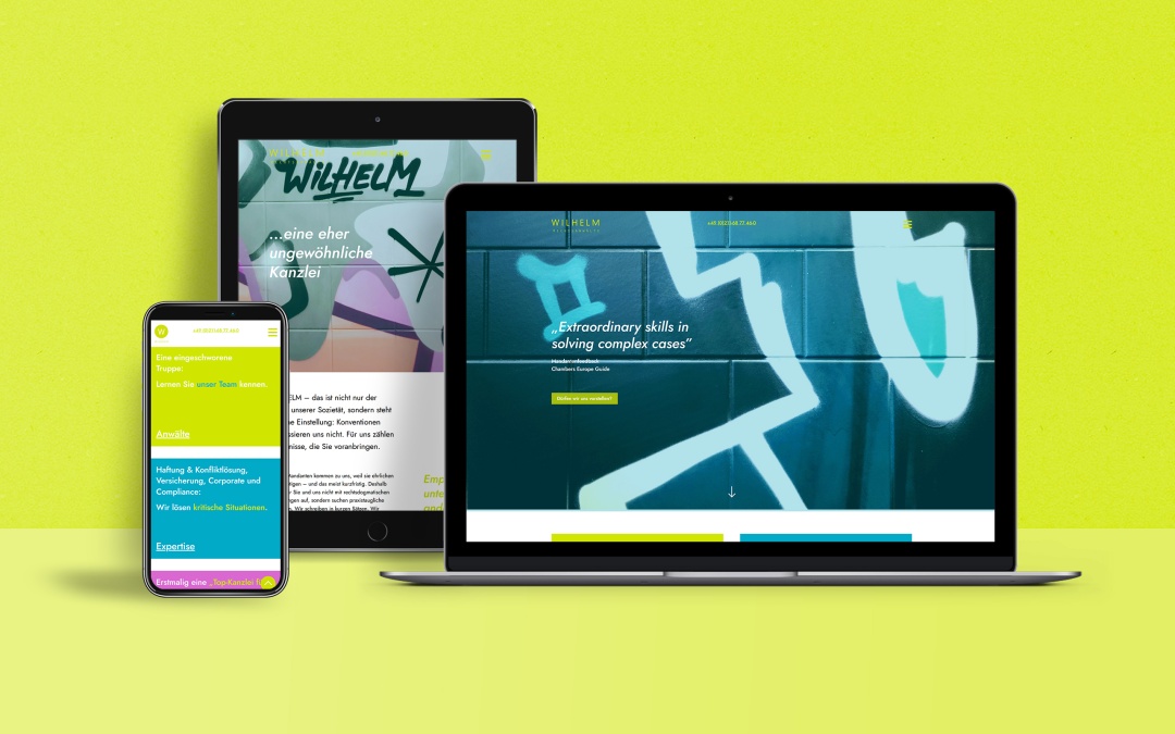 Responsive Webdesign mit Drupal – Wilhelm RAe Website von leanlabs Berlin