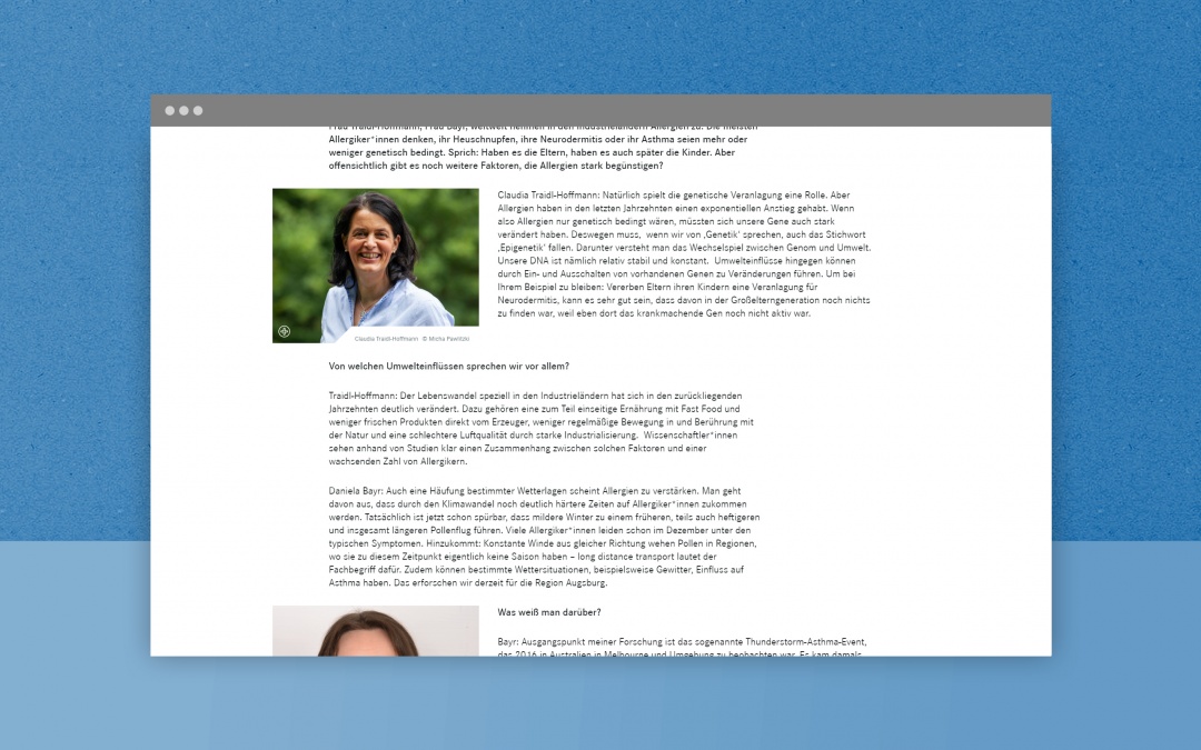 Helmholtz Klima Initiative Website Screenshot Artikel 2