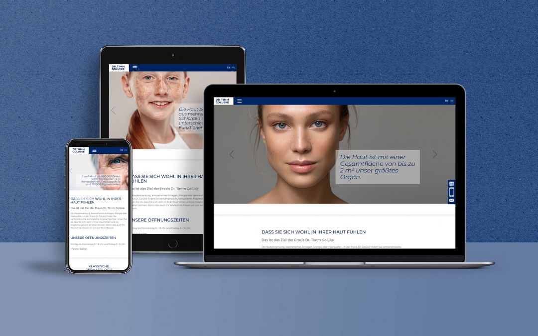 Website Screenshots: Drupal Website Dr. Golueke im responsive Webdesign