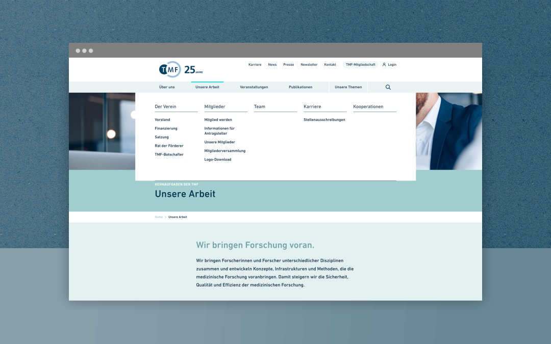 TMF Drupal Website Detailbild 1