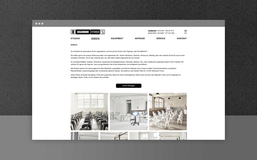 Drupal 10 Website: Highnoon und Knackscharf Hamburg