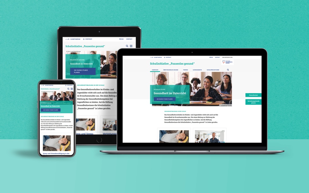 Drupal Website: Pausenlos Gesund